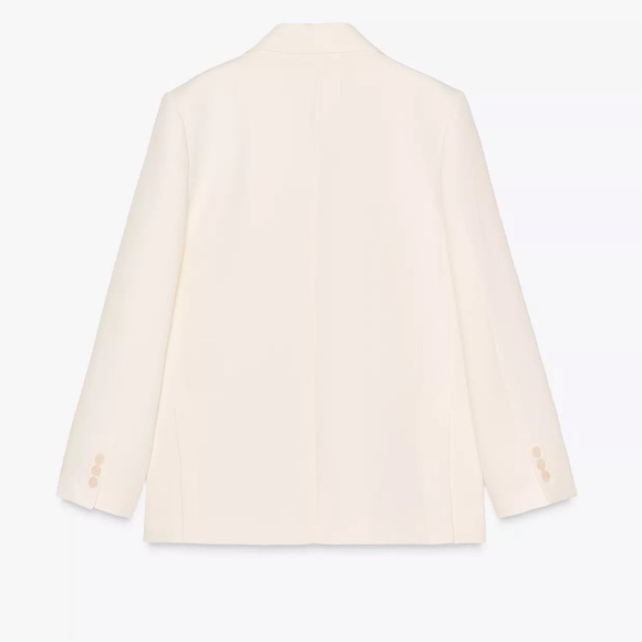 NWT ZARA OVERSIZED DOUBLE BREASTED BLAZER -
Light beige - Picture 16 of 16